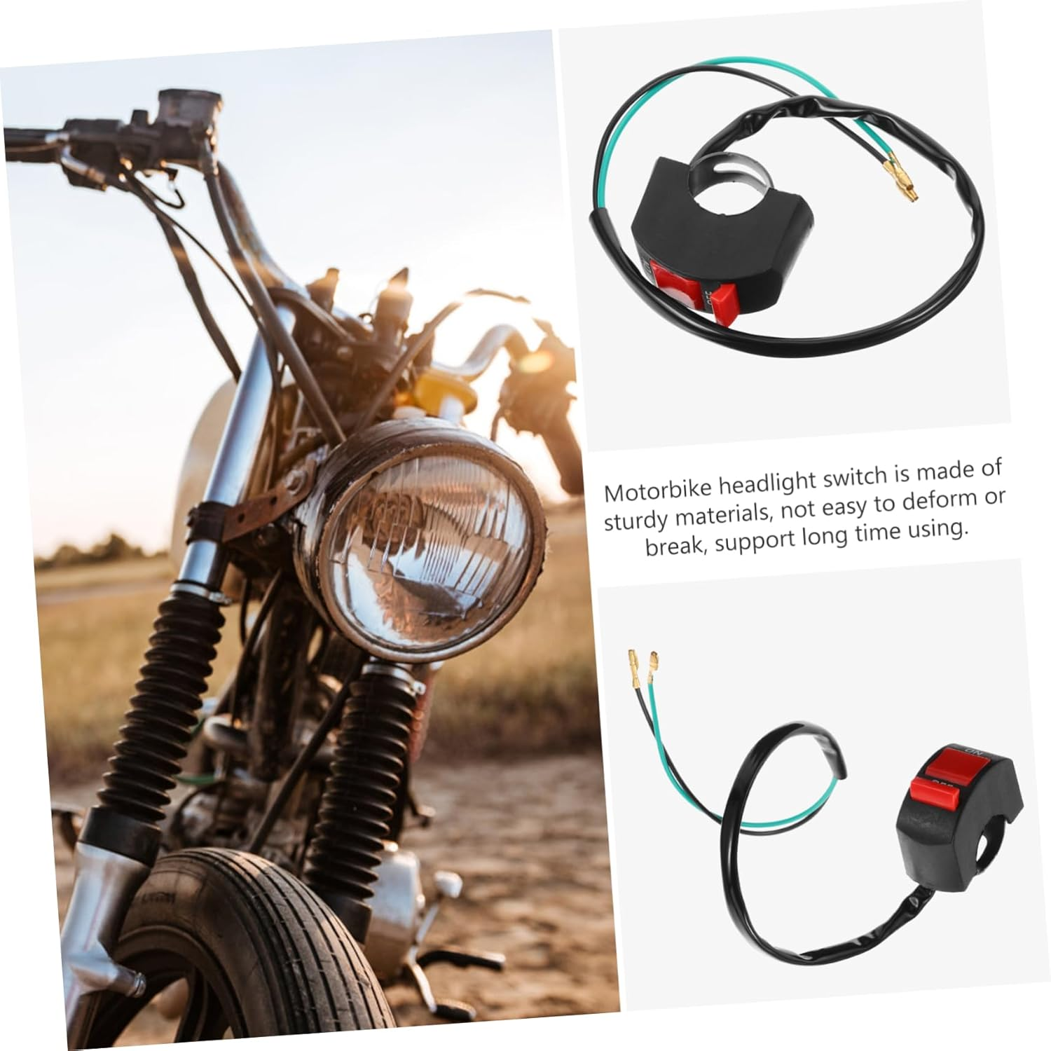 Mikinona Modified Switch for Motorcycle Handlebar Toggle Switch Led Headlight Compatible for Motorbike Lighting Control image number 2