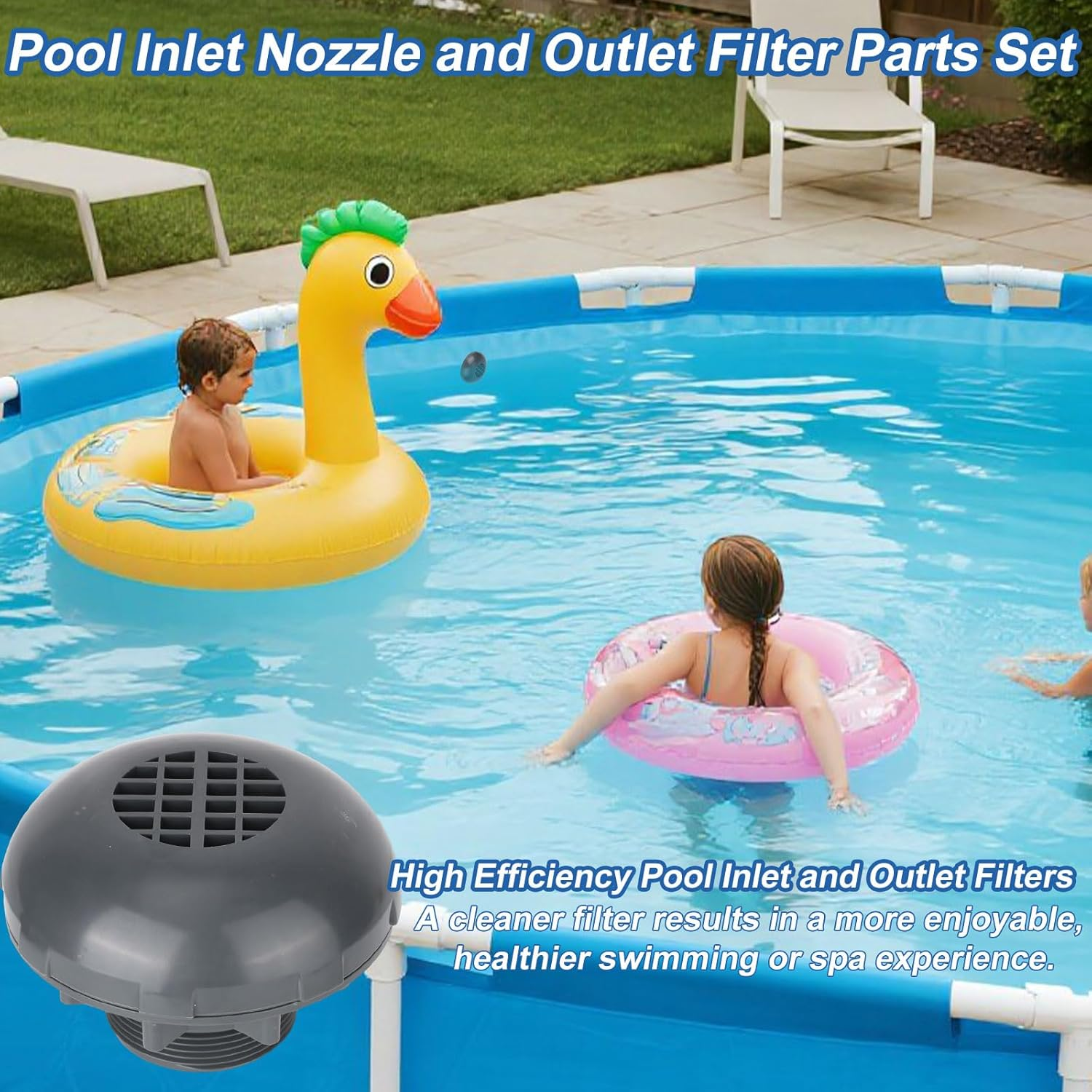 On/Off Plunger Valve with Strainer for P6H1317, On/Off Plunger Valve Easy Adjustment Replacement Parts for Above-Ground Pool Filter Pump Compatible with Intex Coleman Hnemix image number 6