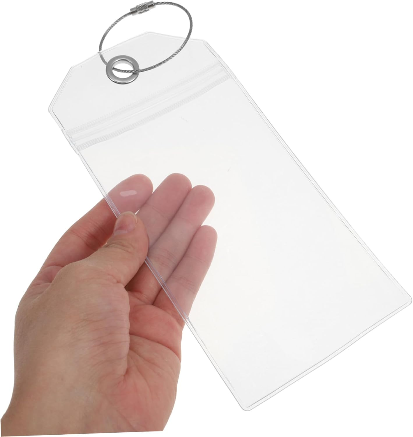 Angoily PVC Waterproof Luggage Tag Holders 5Pcs 19X9Cm Badge Id Cover for Cruise Travel Suitcase with Sturdy Badge Holder image number 6