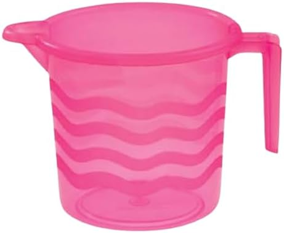 ADHAATA Bathing Mug, 1.5 Liter Capacity, Certified Water Bath Mug, LAHER (Pack of 2) (PINK) image number 2