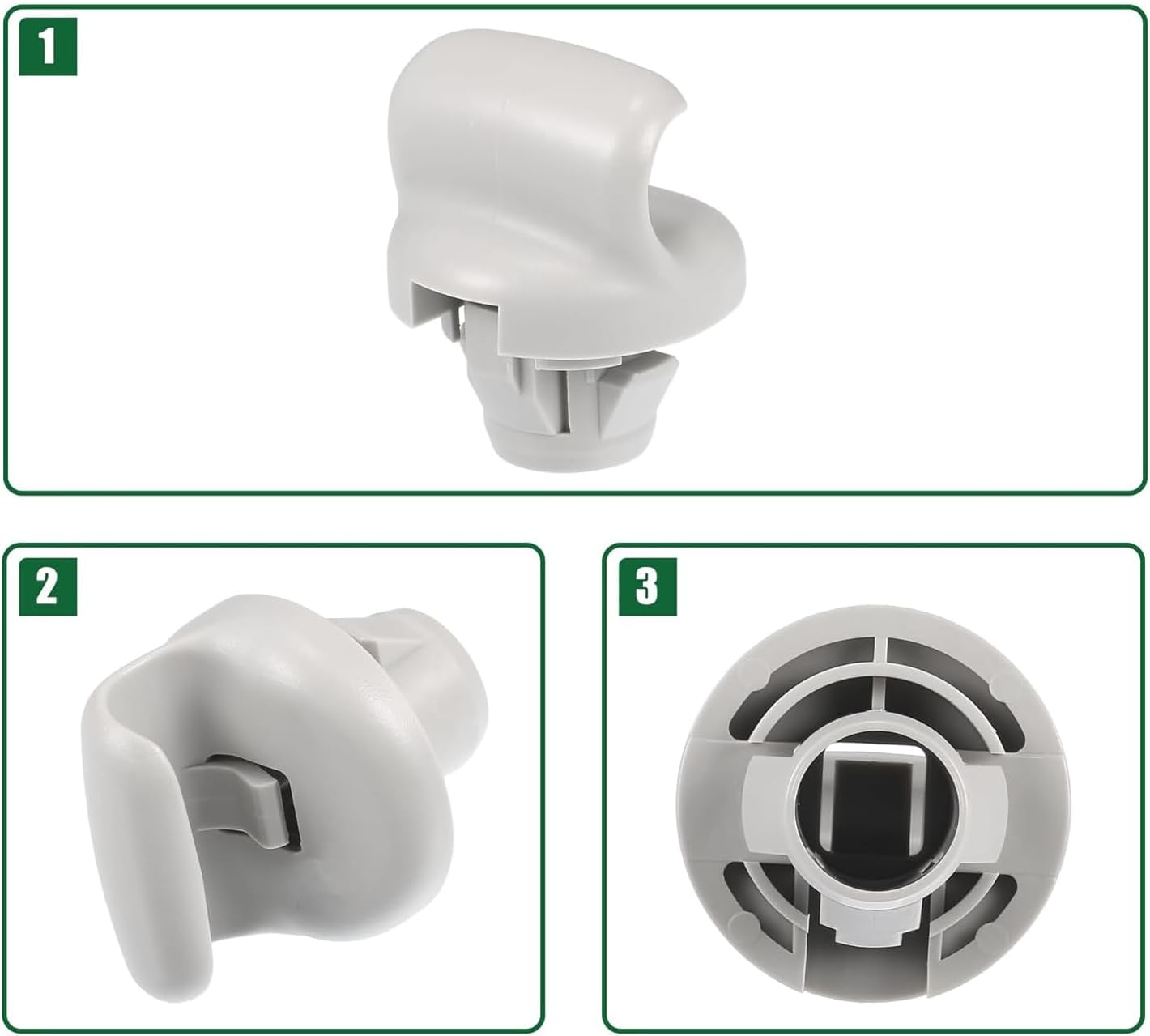 2Pcs 96409BC402 Sun Visor Bracket Clips & Hook, Replacement for Nissan Qashqai J10 2007-2013 Dualis 2007-2014, Interior Sun Visor Repair Fixing Clips Set image number 1