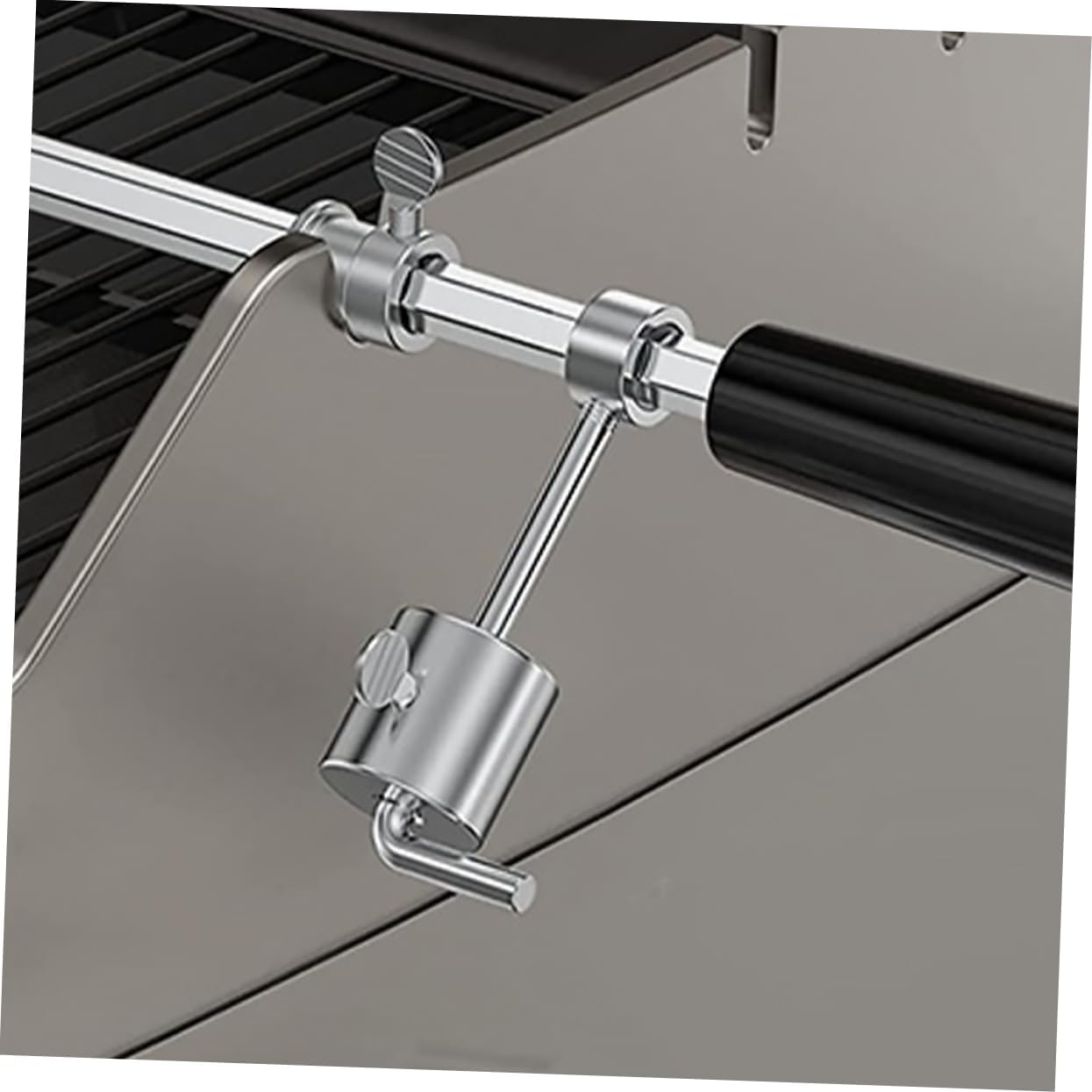 Milisten Rotisserie Balance Weight Adjustable Stainless Steel Spit Rod Stopper for Even Cooking on Electric and Outdoor BBQ Grills