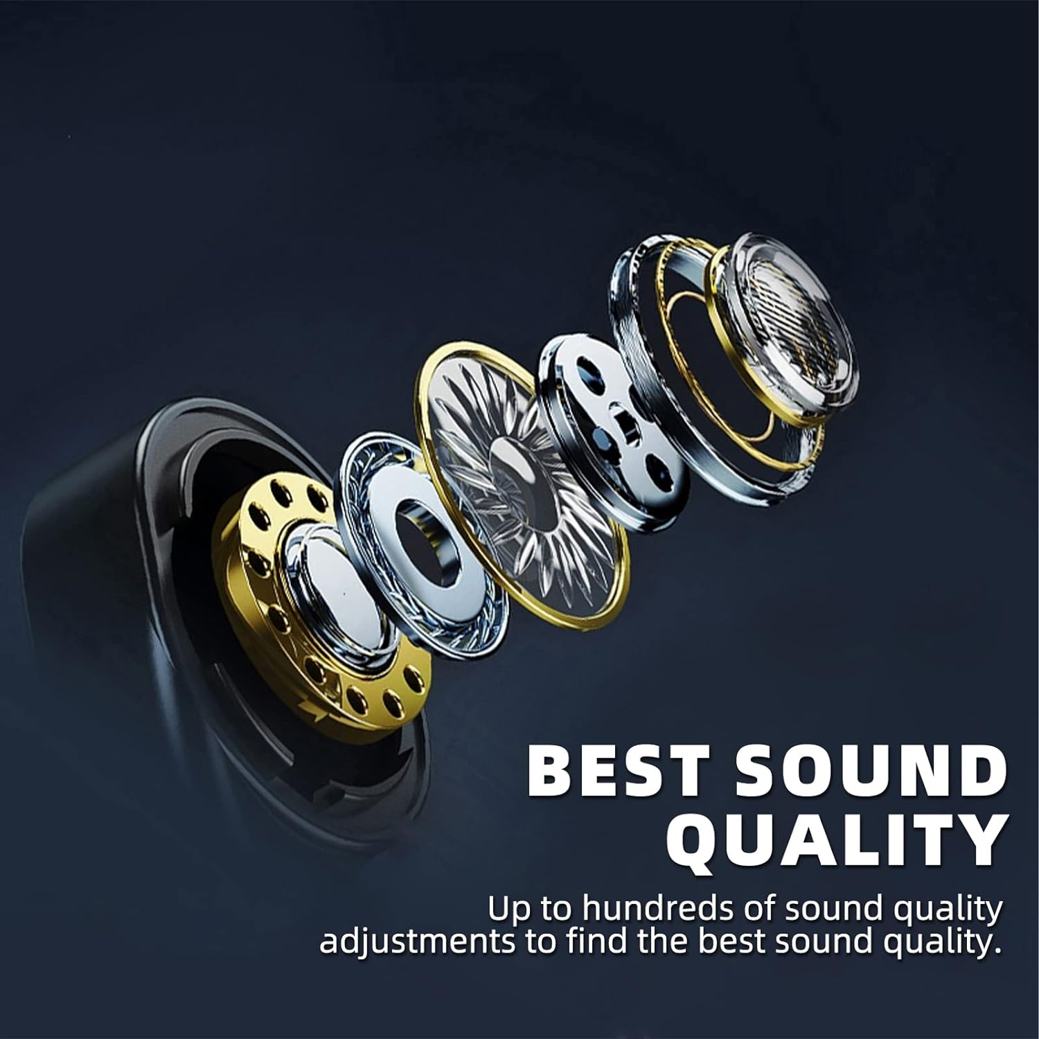 MFJUNS Bone Conduction Headphones, Wireless Bluetooth V5.0 Bone Conduction Headphones with Microphone Bluetooth Sport Headphones for Running, Cycling, Driving, Gym image number 2