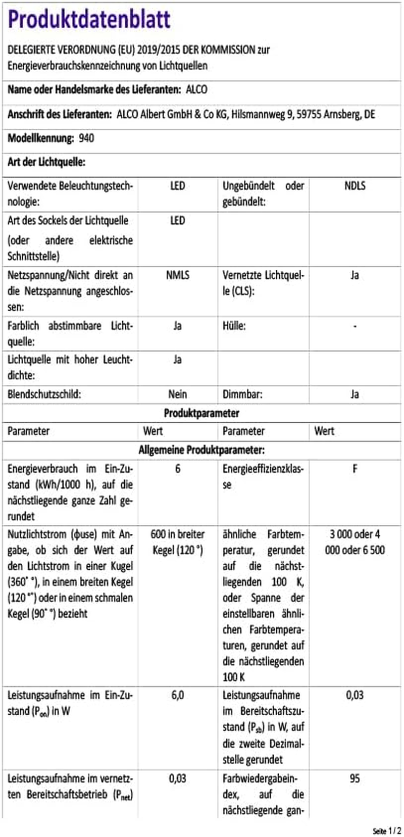 Alco-Albert 940-11 LED Desk Lamp with Clamp, 50 Cm, Black, Continuously Dimmable, 3 Colour Temperatures, USB Connection, Aluminium Table Lamp image number 4