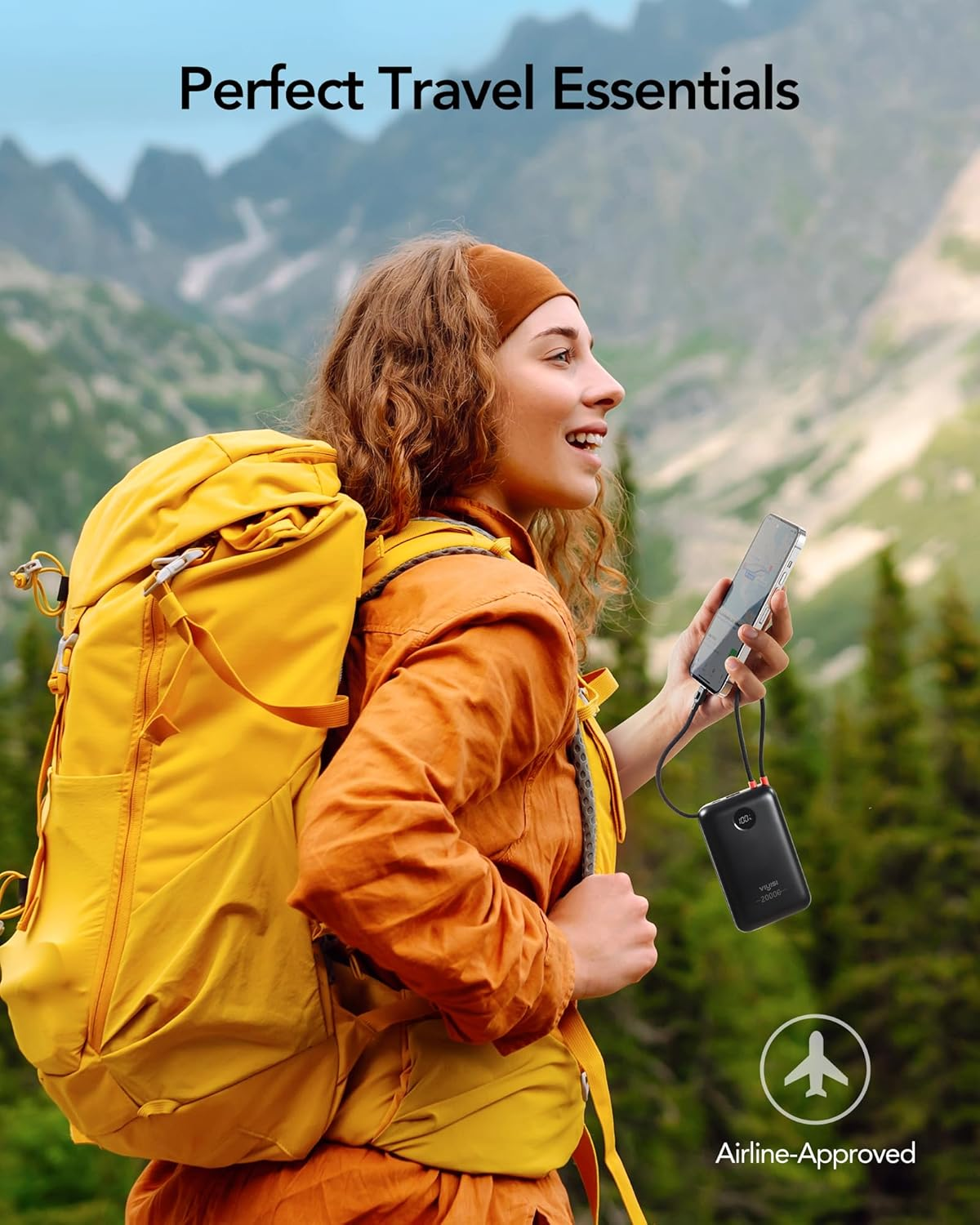 VIYISI Portable Charger 20000Mah 30W Fast Charging Power Bank with Built-In Cables & LED Display, USB C Battery Pack Compatible with Iphone 16 15 14 Samsung S24 Travel Essentials(Black) image number 4