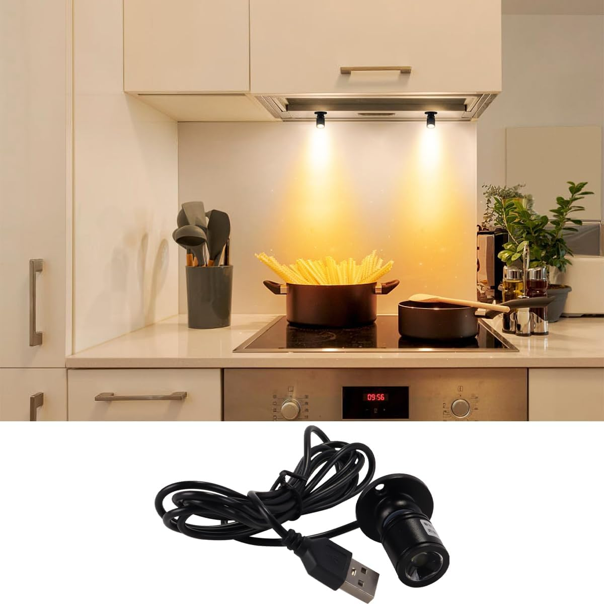 1V USB Small Spotlight Mini Cabinet Furniture Display Cabinet Light under Jewelry Light image number 4