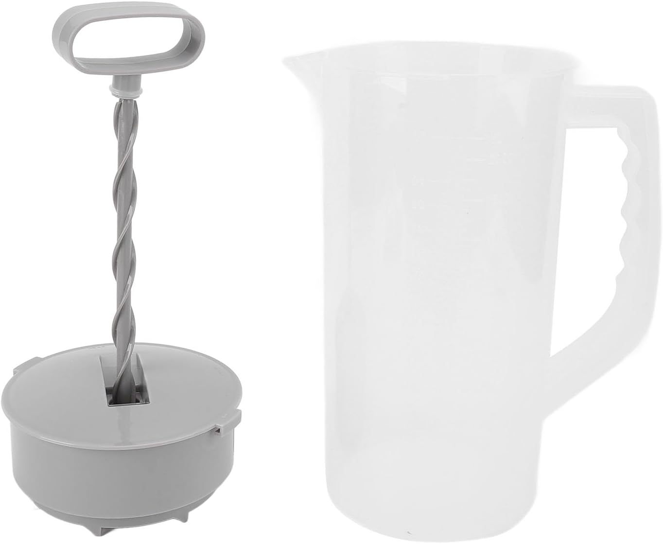 Focket Breast Milk Pitcher, 2000Ml Manual Press Design Milk Storage Jug with Mixing Function for Home and Tea Shop Use