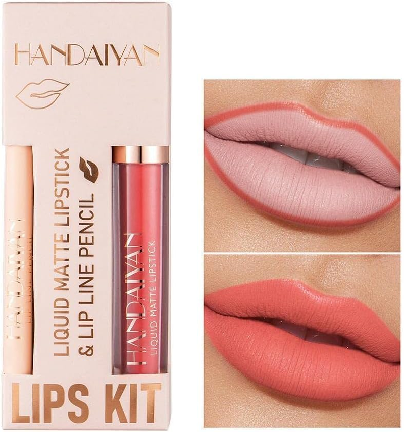 Matte Nude Brown Lipliner Pencil Lipsticks 12 Colors Tool Kit Lip Red Makeup F0J1 Lipgloss Non-Sticky Velvet Sexy Waterp image number 1