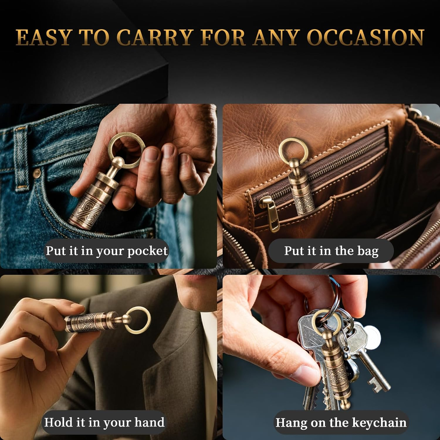 CIGARLOONG Cigar Punch Retractable and Screw Out Punch-2 Size Blades Cigar Hole Opener-Smoking Accessories with Gift Box(Color:Gold) image number 4