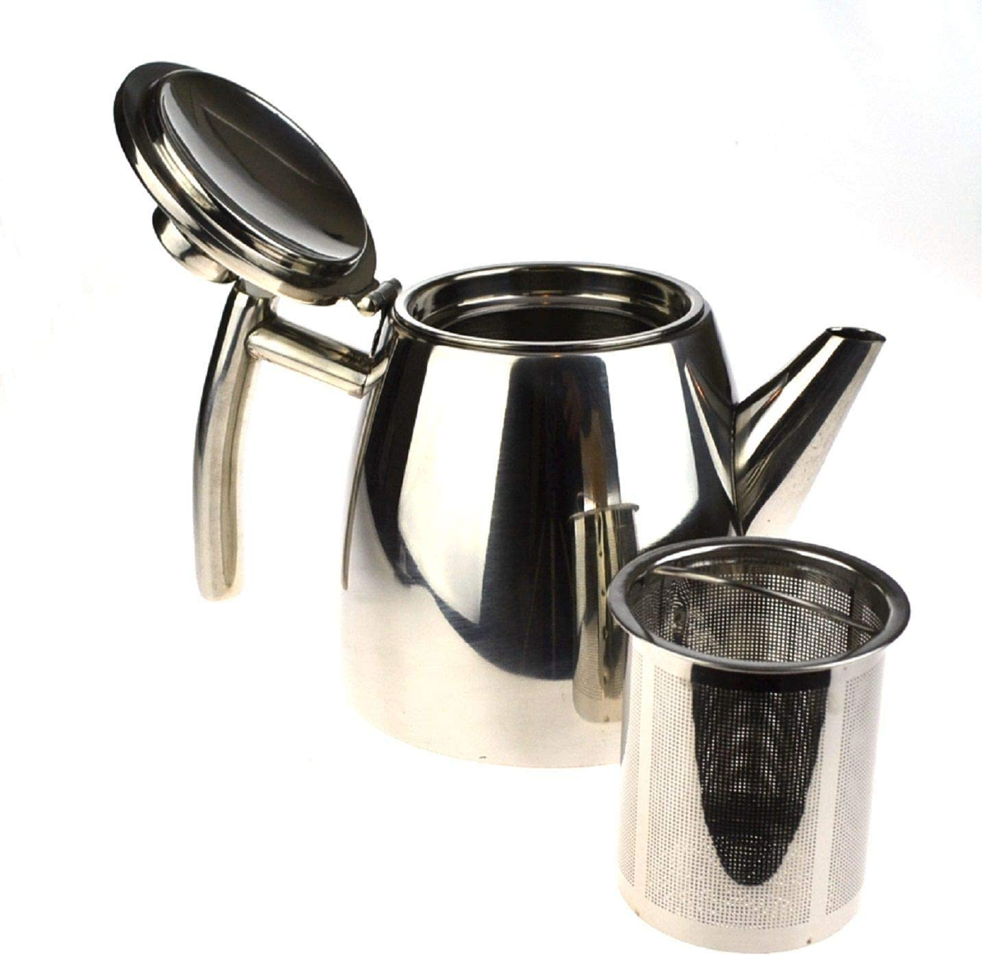 Modena Double Wall Tea Pot, Silver, 15137 image number 2