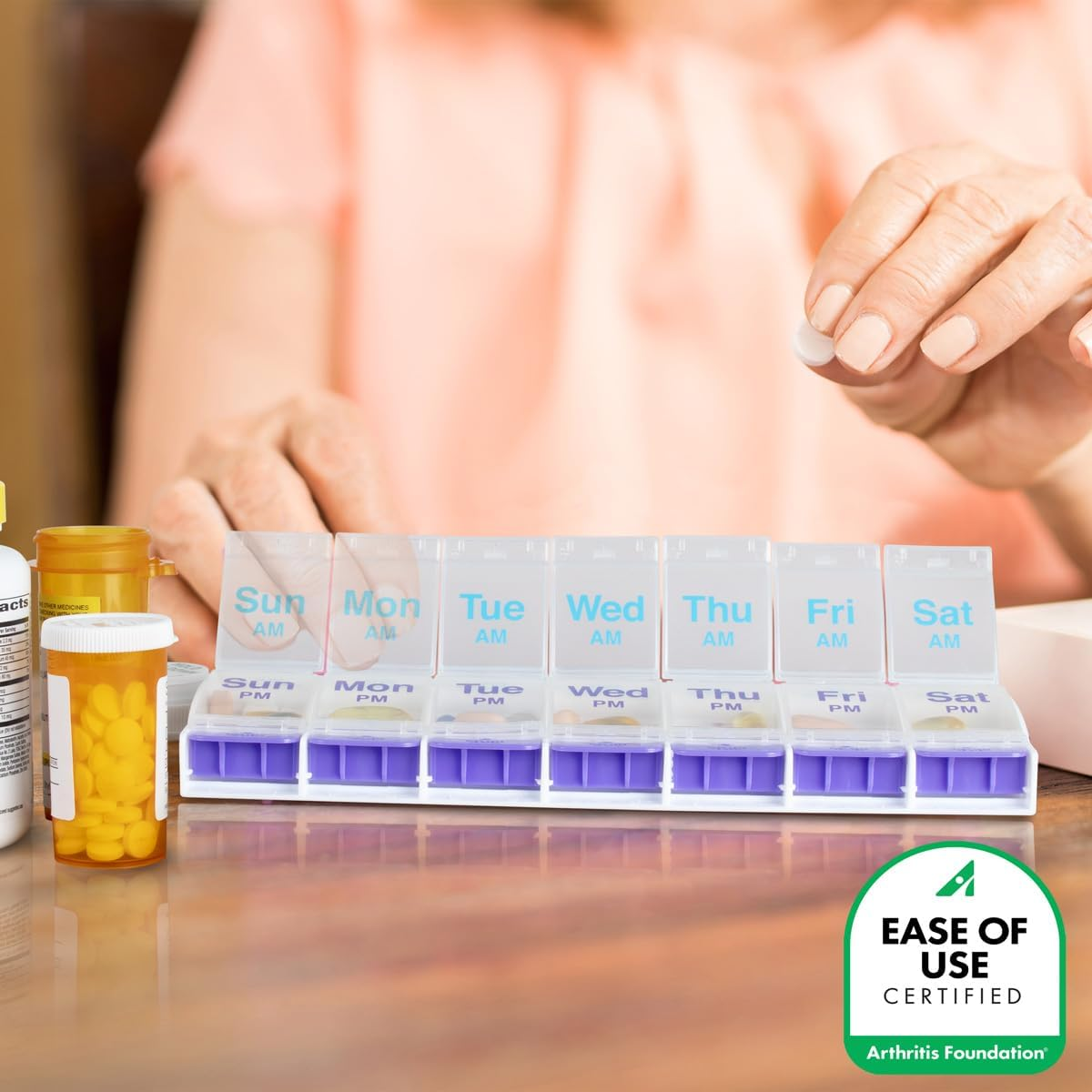 Ezy Dose AM/PM Push Button Pill Planner (XL) image number 6