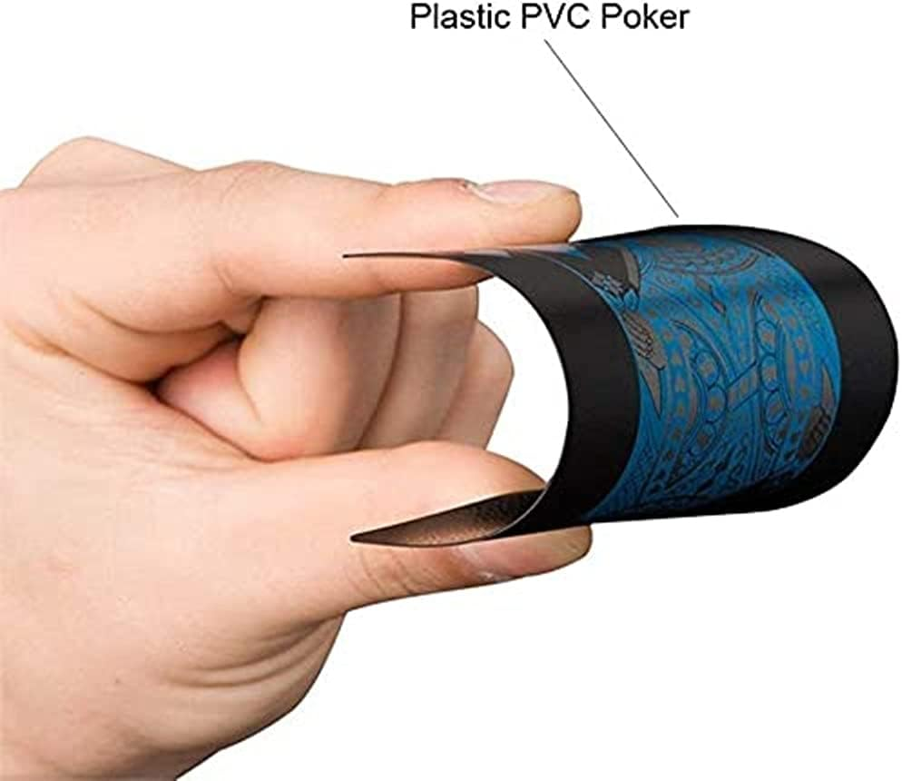 Ziranee Black Plastic Playing Cards, 54 Sheet, Waterproof, Magic Poker Cards for Family Party BBQ Gatherings, Ages 18+ image number 1