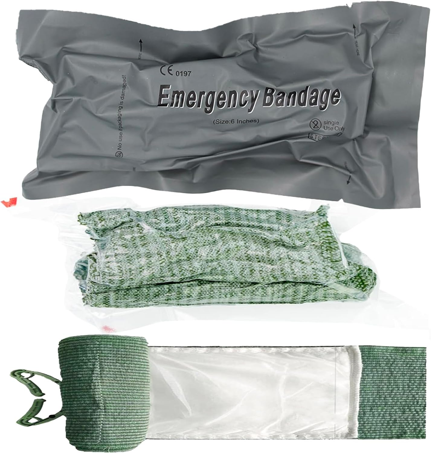 Israeli Bandages for Emergency Wound Care - Combat Trauma Dressing, Sterile Vacuum-Sealed, IFAK Supplies (4 Inches 2 Pieces)