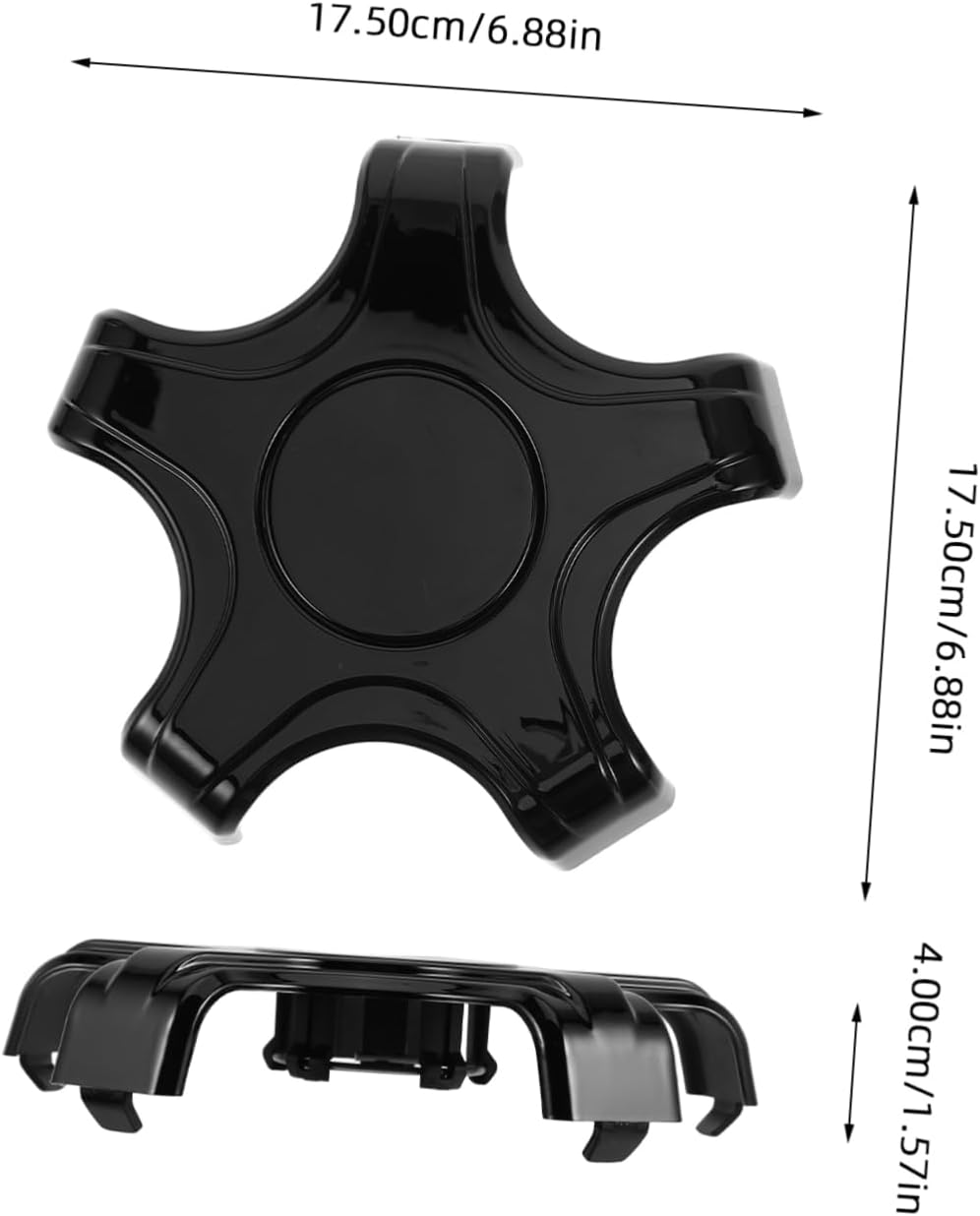 HOLIDYOYO 4Pcs Wheel Hub Center Caps Cover Auto Tire Hub Caps for Rims Easy Install High Durability Stylish Design image number 2
