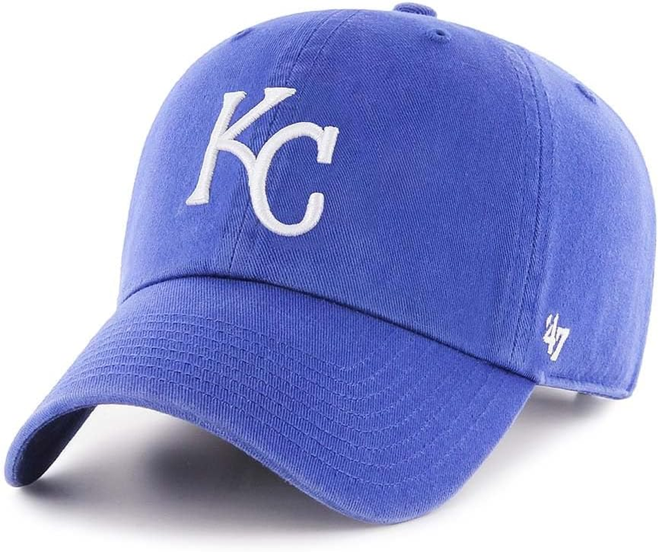 47 Mens Adults Unisex Kansas City Royals Clean up Baseball Cap, White