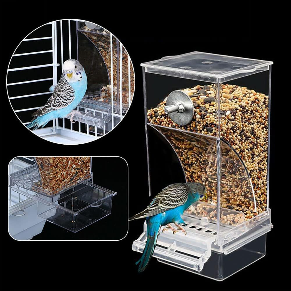 1Pcs Bird Cage Feeder Automatic Parrot Seed Feeders Canary Small Cockatiel image number 6