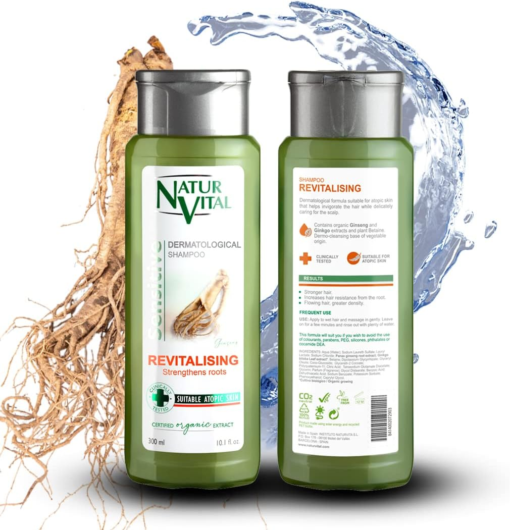 Hair Shampoo Ginseng - Revitalizing - 300 Ml/Natural & Organic image number 4