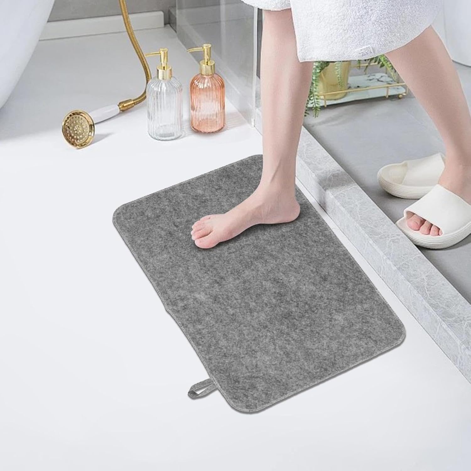 Lmyit Sauna Mat - 2X Soft Felt Steam Sauna Floor Mat,Sauna Accessories, Steam Room Heat Insulation Mat Water Absorbent Protector Pad for Home and Spa image number 6