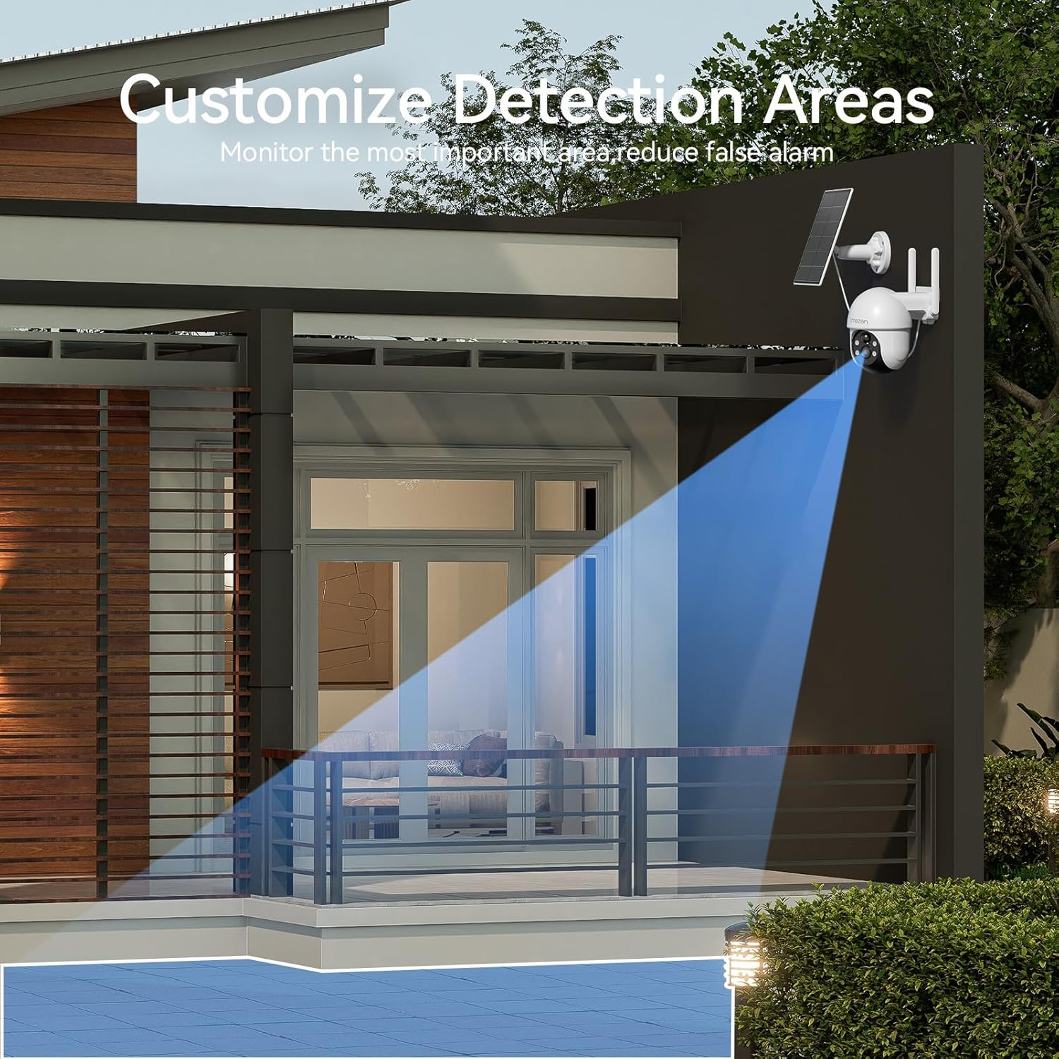 TMEZON 4MP Battery Operated Outdoor Security Camera Wireless Can Be Compatible with Base Stations MZ-E1-W300 Eseecloud APP - E1-Pro image number 6