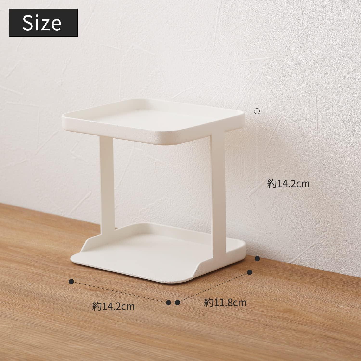 Marna K749BK Condiment Rack, 2 Tiers (Slim/Black) Spice Rack, Condiment Shelf (Kitchen, Condiment Storage), Condiment Container, Condiment Rest (Good Lock Container) image number 3