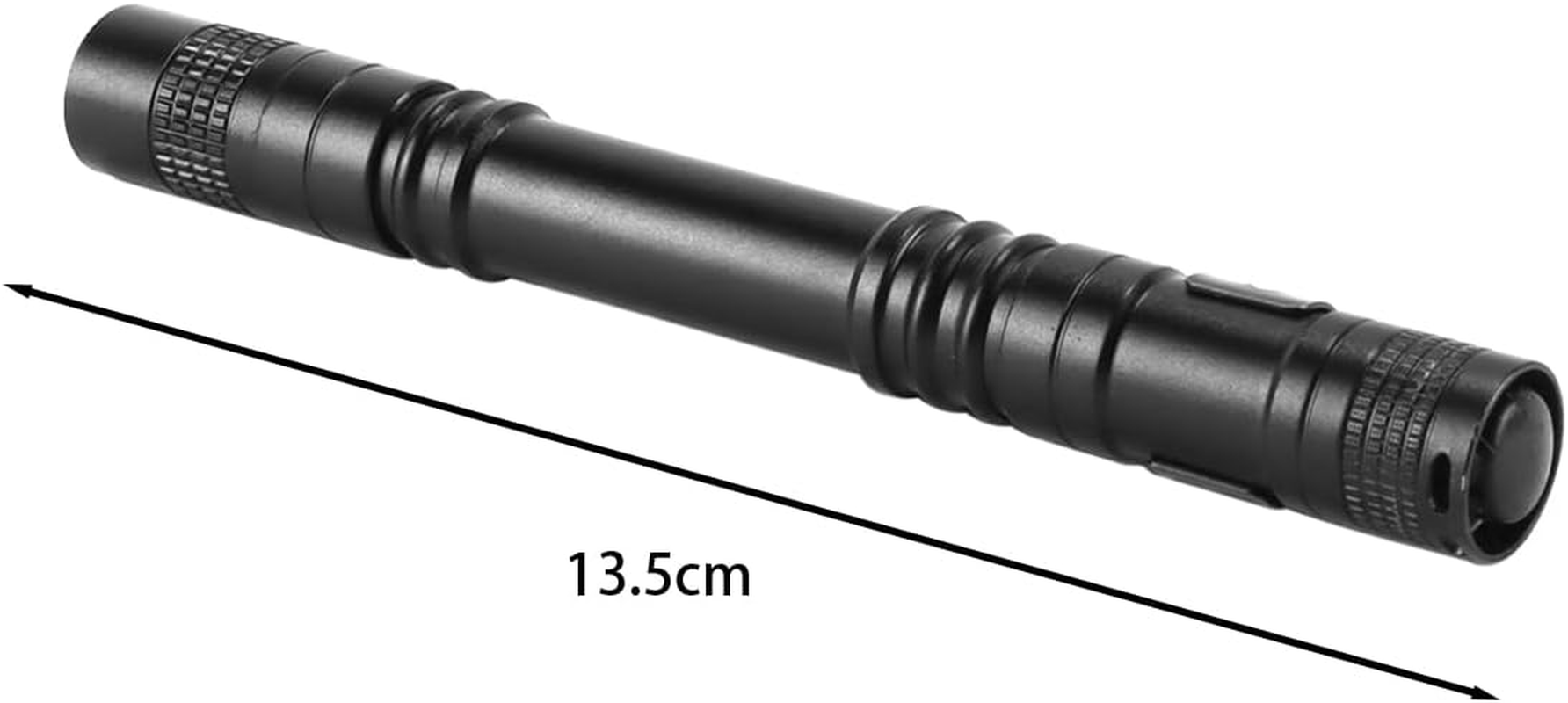 Aluminum Alloy Pen Style Mini Flashlight 2Xaaa Battery Powered 120LM Bright UV Light Portable for Home Outdoor Use image number 2