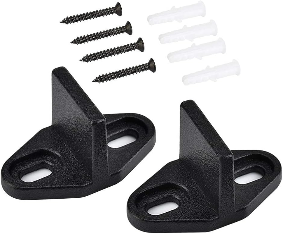 Homode Bottom Guide, 2 Pack Floor Guides Metal Steel Hardware for Sliding Barn Door, Powder Coated Black image number 6