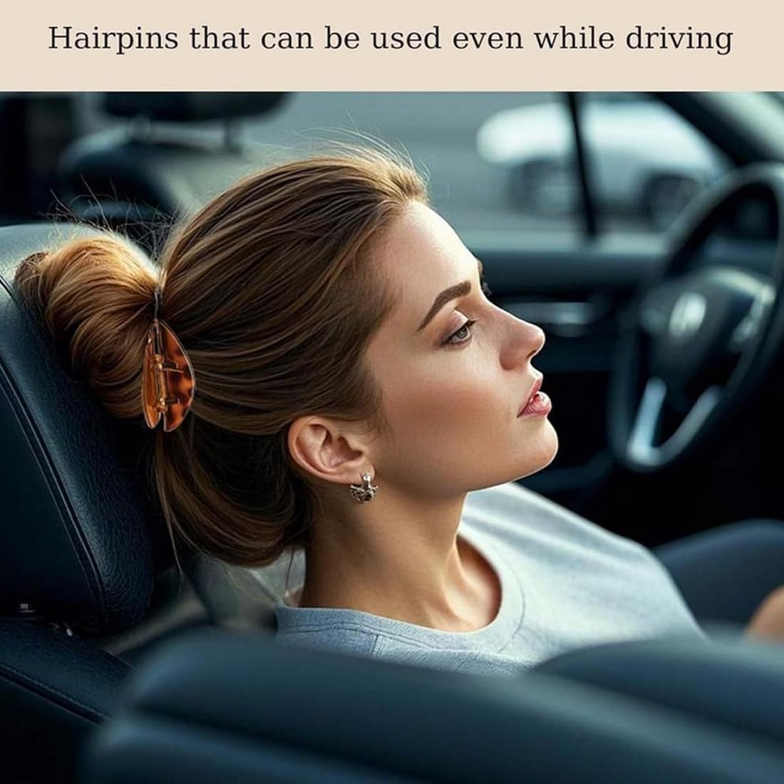 MUNZE Pack of 5 Hair Clips for Women, Flat Hair Clips, Women'S Thin Hair, Hair Clip, Curved Design, Flat Claw Clip for Thin Hair and Thick Hair, Lightweight, Non-Slip and Stylish. image number 1