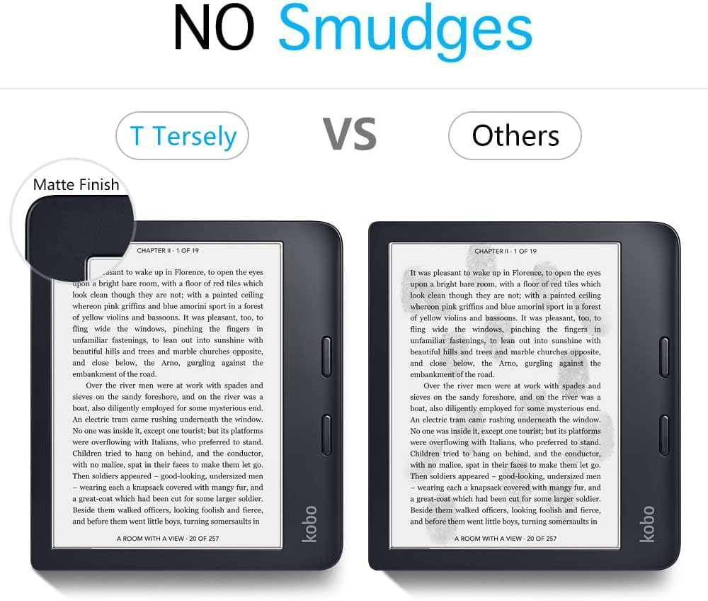 【2 Pack】T Tersely Screen Protector for Kobo Libra Colour, Premium Anti-Glare (Matte) PET Protective Film, Full-Coverage, Easy to Install image number 6