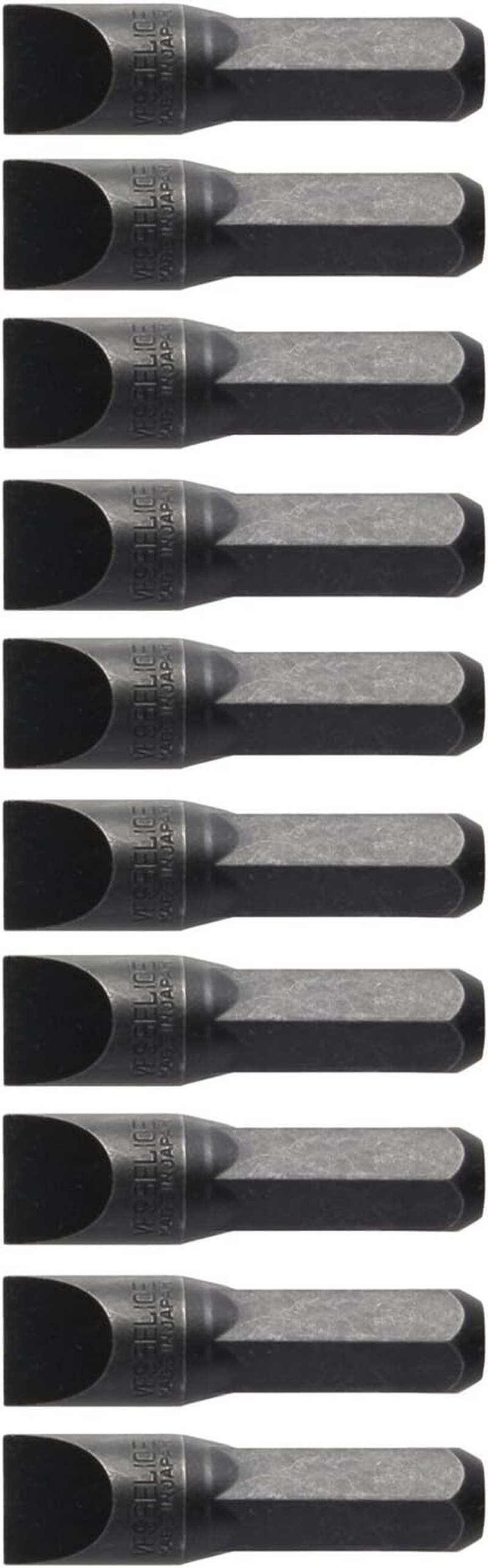 VESSEL C51 ZP Impact Driver Bits for Manual Tools, 0.1 X 1.4 Inches (3 X 36 Mm), Set of 10, Hardness: E (Low Hardness) image number 1