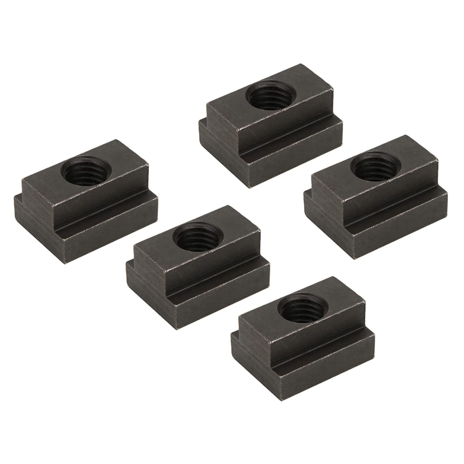 45 Steel T Slot Nuts,5 Pcs Black Oxide Finish T Slot Nuts M12 Threads Fit into T-Slots in Machine Tool Tables,High Hardness, High Strength, in Use. image number 1
