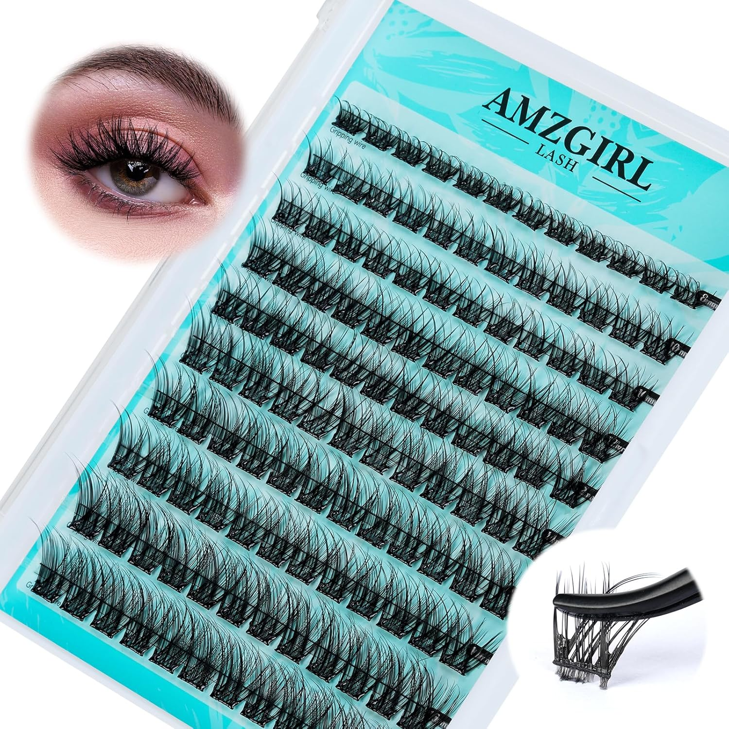Self Adhesive Lash Clusters 120PCS Self Adhesive Eyelashes Natural C Curl 8-16Mm,No Lash Glue Needed,Impress Lashes Wide Stem Self-Adhesive Thin Lash Extension