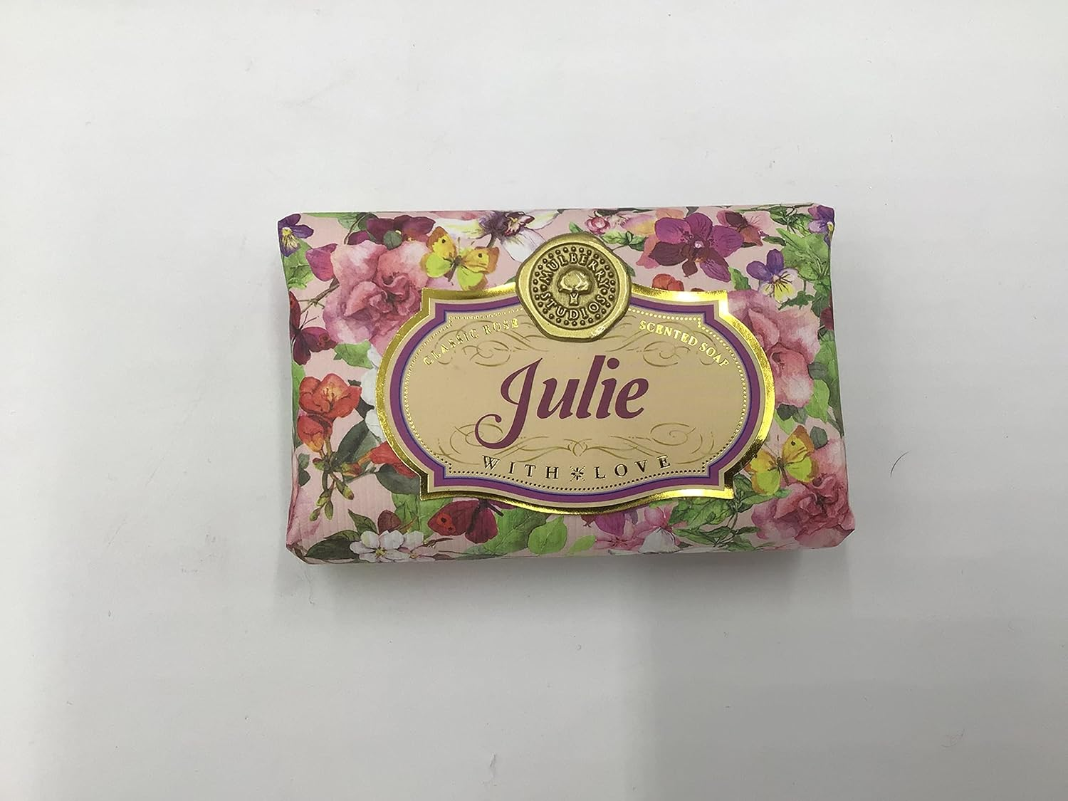 Julie - Gift Soap Bar for Her Birthday Rose Scent Mum Grandmother Cleanser Lather Present Girl image number 1