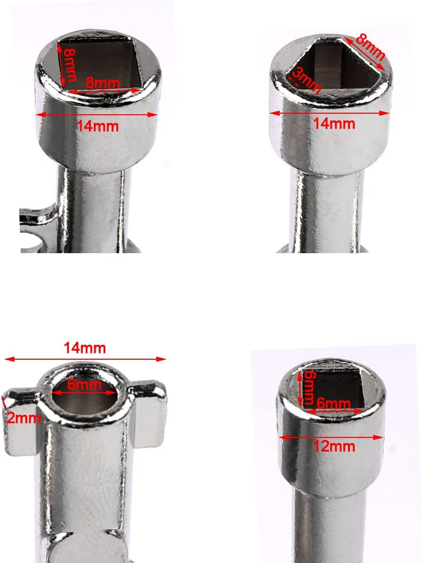 ATOPLEE 4-Way Utilities Key - Triangle/Square/Panel Cross for Faucet, Gas Meter, Valve, Spigots, Electrical Cabinet Opening image number 3