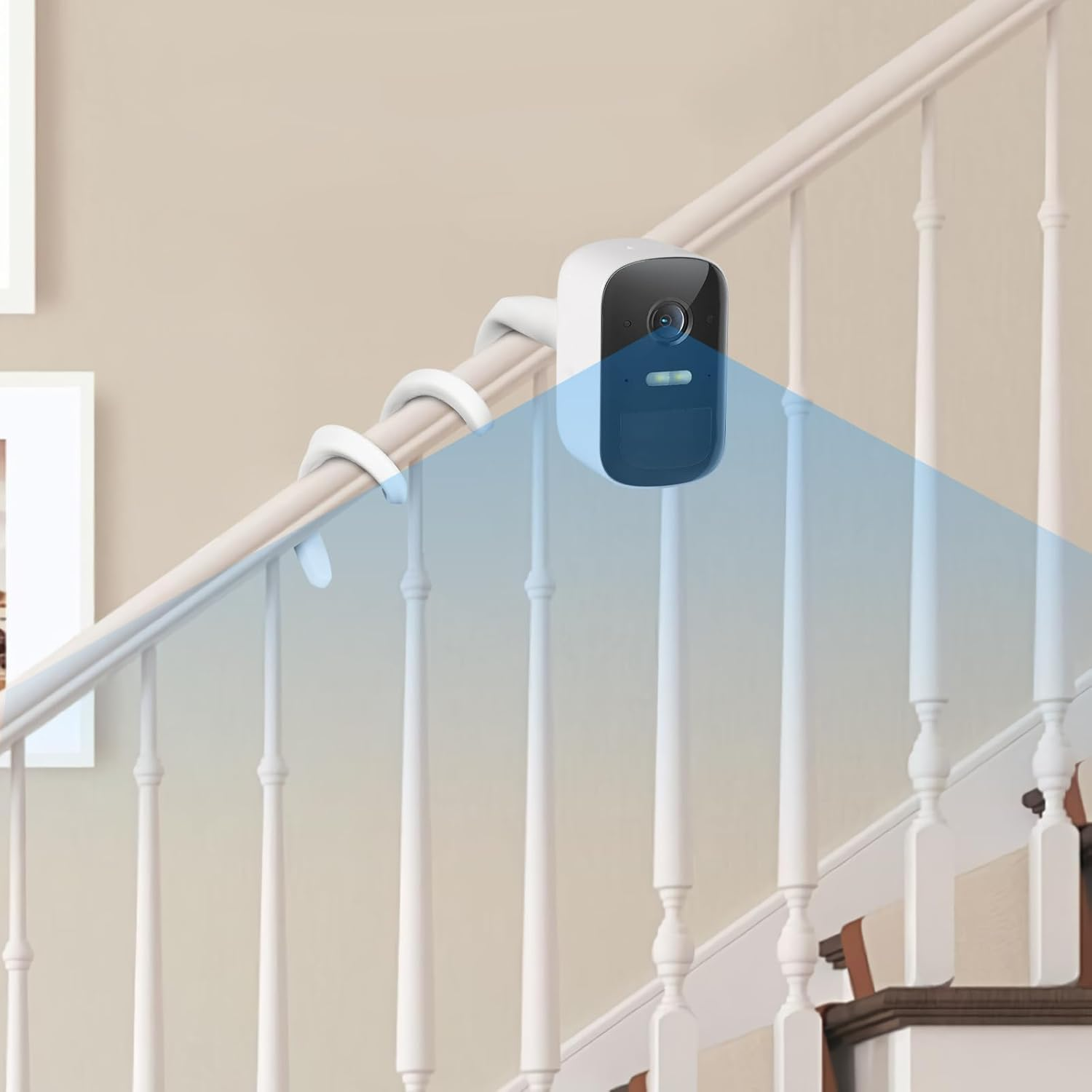 1Pack Flexible Twist Mount for Eufy Solocam S220/C210,Eufycam 2C/2C Pro,3/S330,Ring Stick up Cam & Ring Outdoor Cam Plus,Wyze,Nest,Gooseneck Mounting Bracket to Attach Your Camera Anywhere - White image number 3