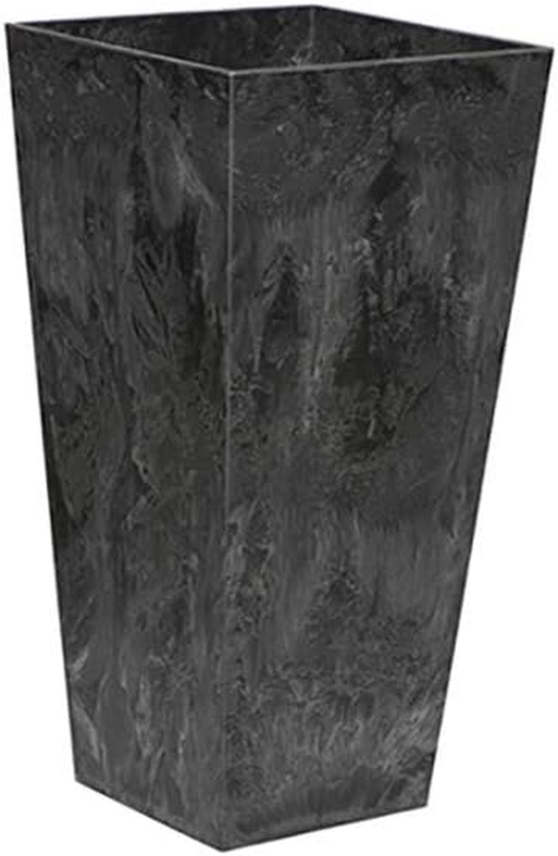 Artstone 35138 Ella Tall Planter, Black, 13.5-Inch image number 1