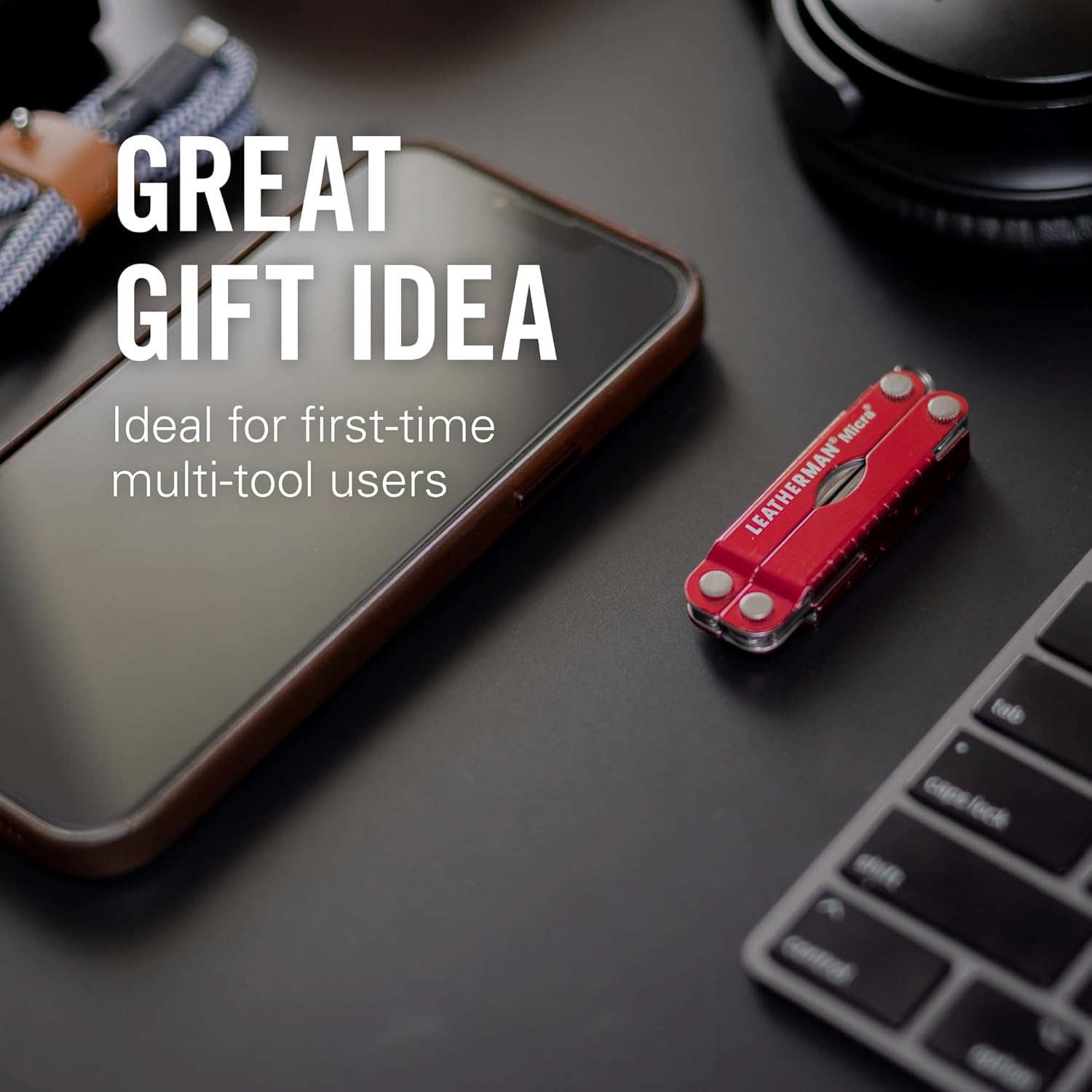 Leatherman Micra 10-In-1 Keychain Multitool with Spring-Action Pocket Scissors, Knife, Tweezers, Screwdrivers - 2.5" Compact EDC Tool - Cherry - Ideal for Personal Care & Utility Tasks - Navy image number 6