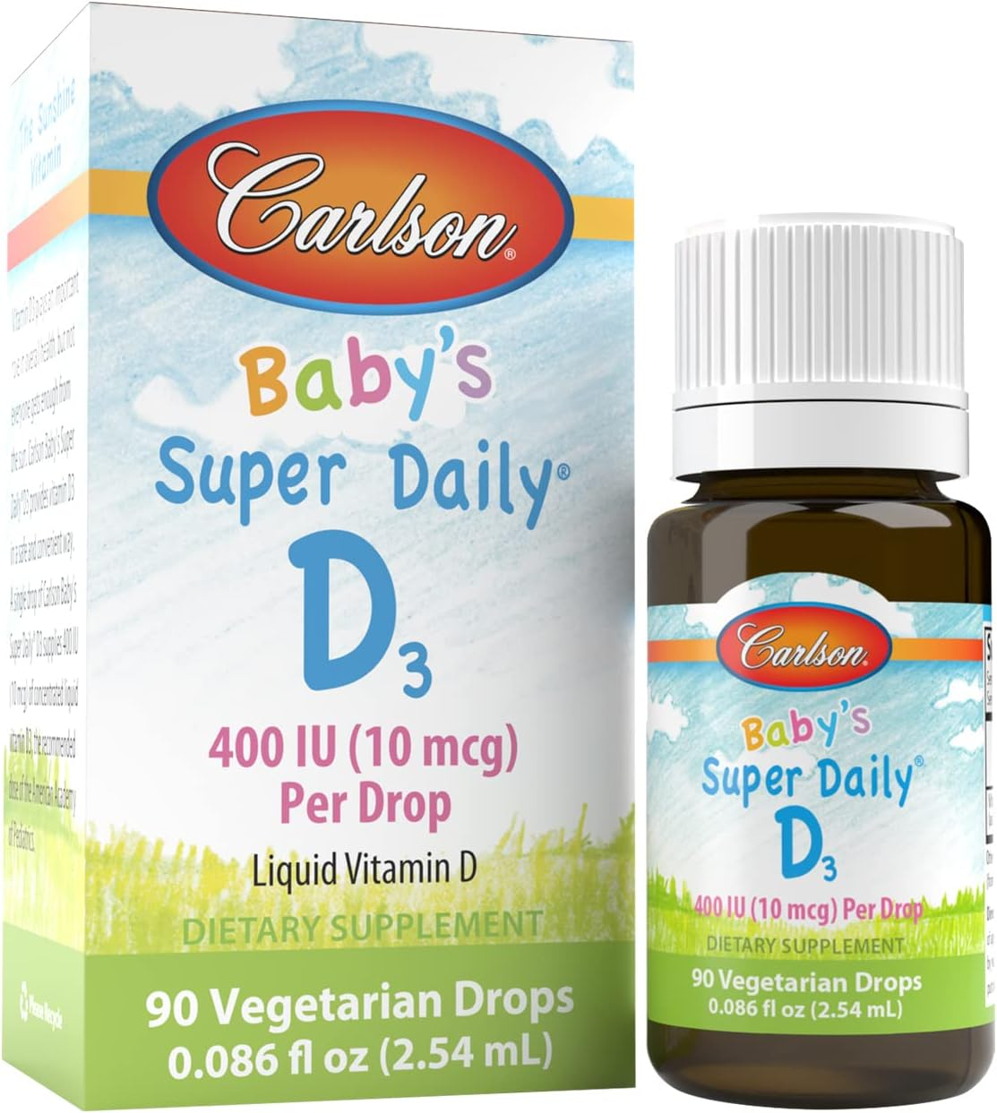 Carlson Labs - Baby'S Super Daily D3 400 IU - 2.54 Ml.