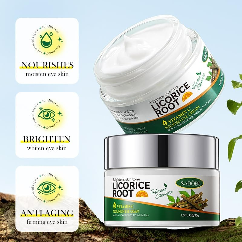 Licorice VC Eye Cream, Moisturizing Light Line Eye Cream, Nourishing and Caring for the Eye Rim. image number 4