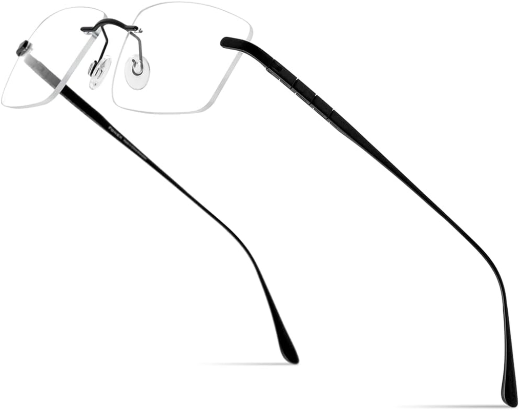 FONEX Titanium Glasses Frame for Men,Square Eyewear Full Optical Eyeglasses F85641