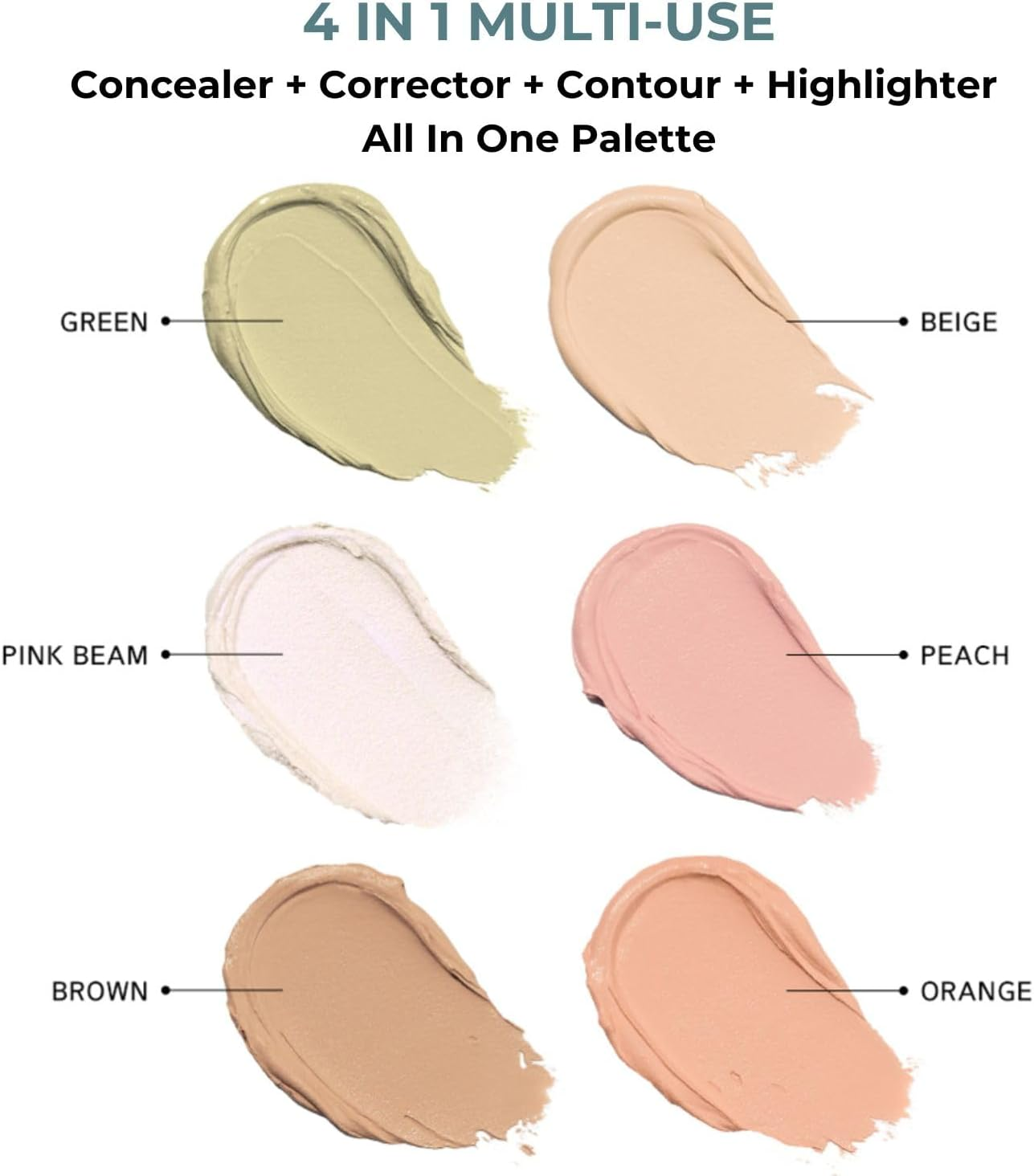 ABOUT TONE Designing Multi Palette All-In-One Palette Concealer Corrector Highlighter Contour Shading Shaping Buildable Blendable Longlasting High Adherence Full Coverage Dark Circles Blemish Redness