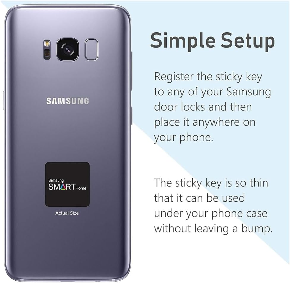 Samsung 4Pcs Genuine EZON Digital Door Lock RFID Sticky Key Tags, White, Modern Style, 13.56Mhz ISO14443 a Type, for Samsung Digital Door Locks image number 3