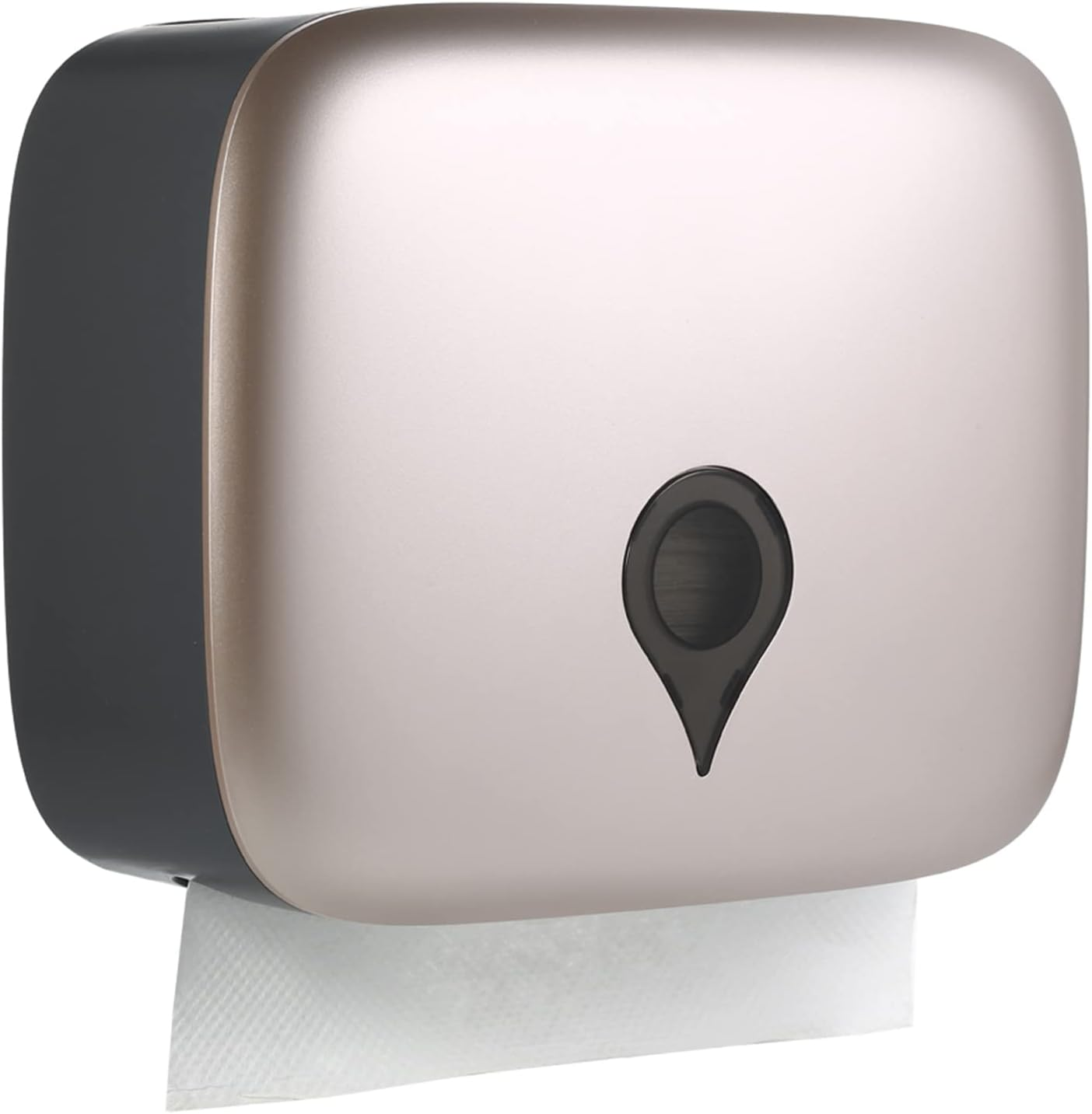 Hand Towel Dispenser, No Drilling Wall Mounted C-Fold Hand Towel Dispenser Hanging Toilet Paper Tissue Dispenser Holder for Hotel Food Service Facilities-Champagne Gold Champagne Gold image number 3