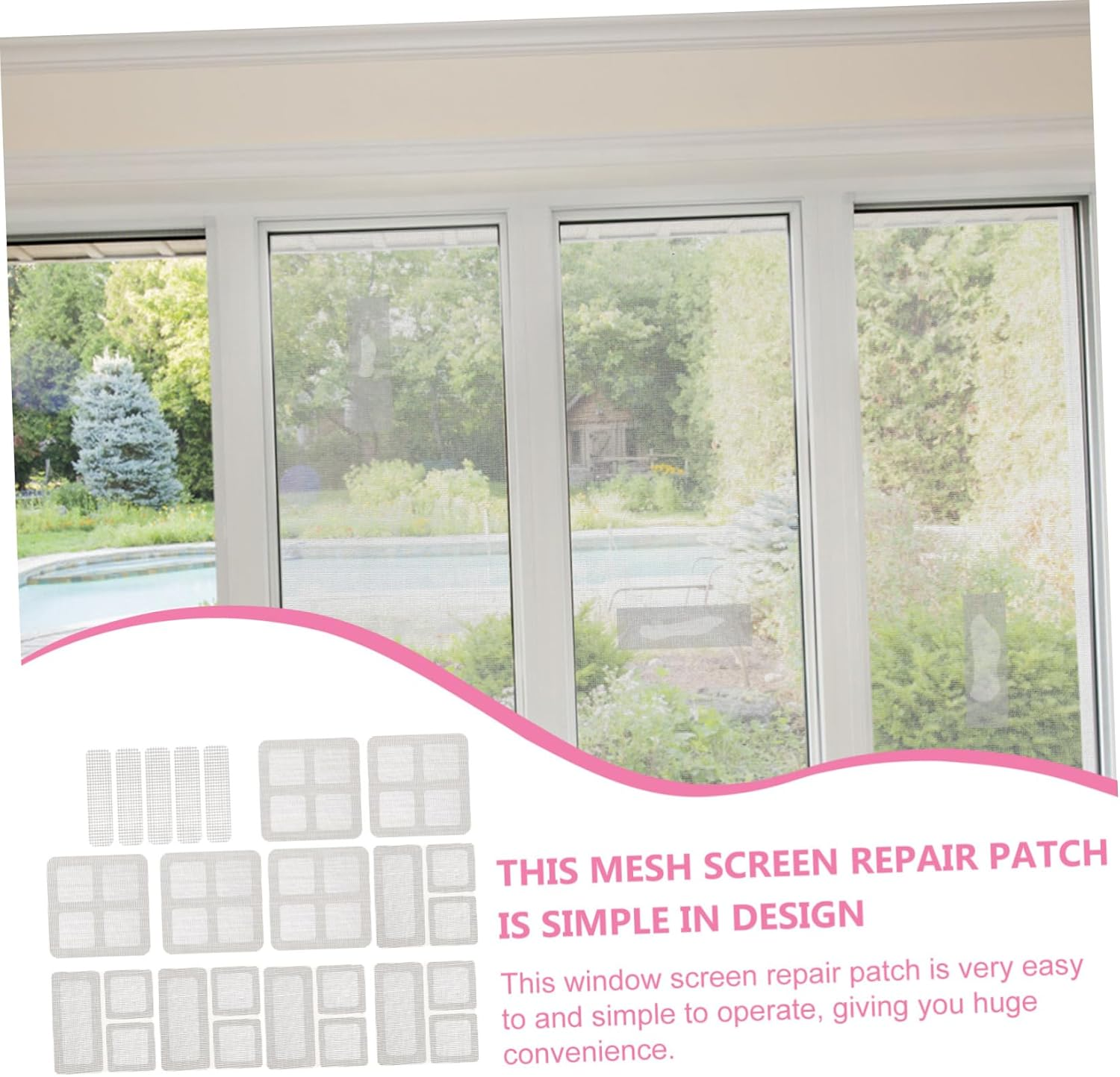 ARTIBETTER 15 Sheets Screen Repair Patches Mesh Window Screen Patches Adhesive Door Mesh for Repair Kit and Window for House image number 4