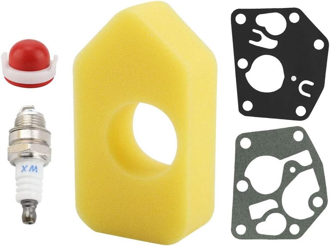 Air Filter Spark Plug Gasket Set, Air Filter Spark Plug Gasket Set for Briggs & Stratton 795083 698369 694394 Lawn Mower Accessories Parts Air Filter Set image number 3