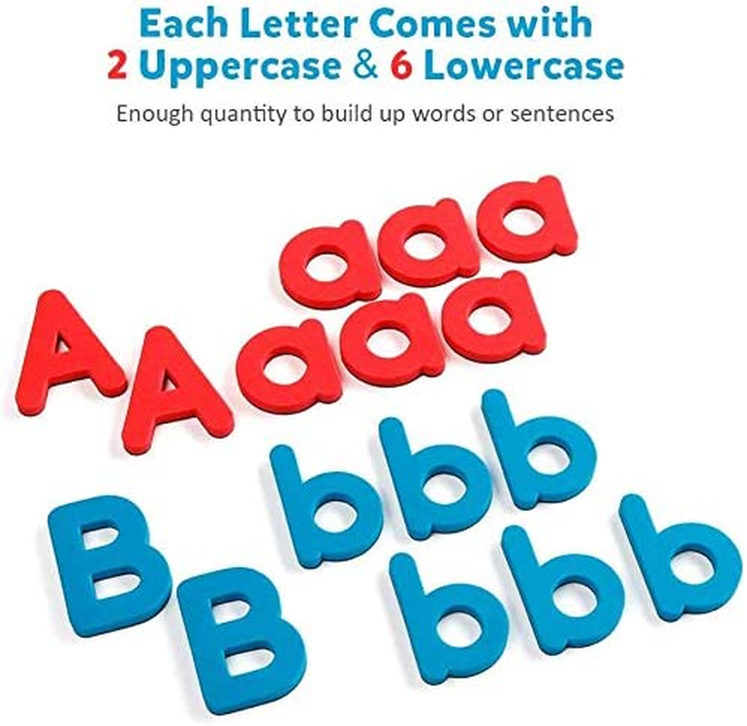 Alphabet Letters 208 Pcs with Writing Board and Storage Box - Uppercase Lowercase Foam Alphabet ABC for Fridge Refrigerator - Educational Toy Set for Classroom Kids Learning Spelling image number 2