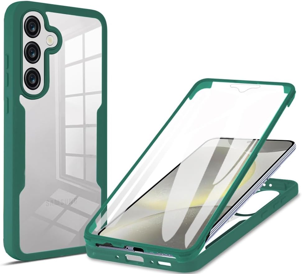 YUXING Mobile Phone Case for Samsung Galaxy A56 5G/A36 5G, 360&deg; Protective Case, Built-In Screen Protector, Shockproof and Scratch-Resistant, Transparent Back, Easy to Apply, Pink