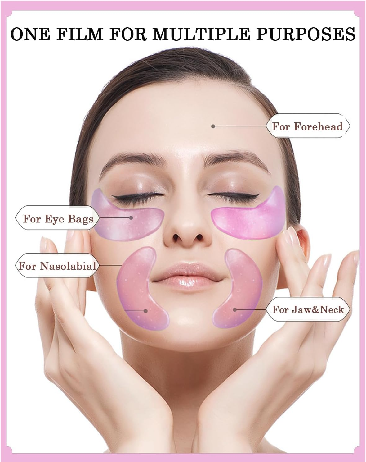 Wimode 20 Pairs Lip Mask & Eye Mask,Crystal Gel Eye Pads Nourishes the Lip Patches for Skin Care Spa Daily Moisturizing Eye Patches for Puffy Eyes, Dark Circles and Fine Lines image number 5