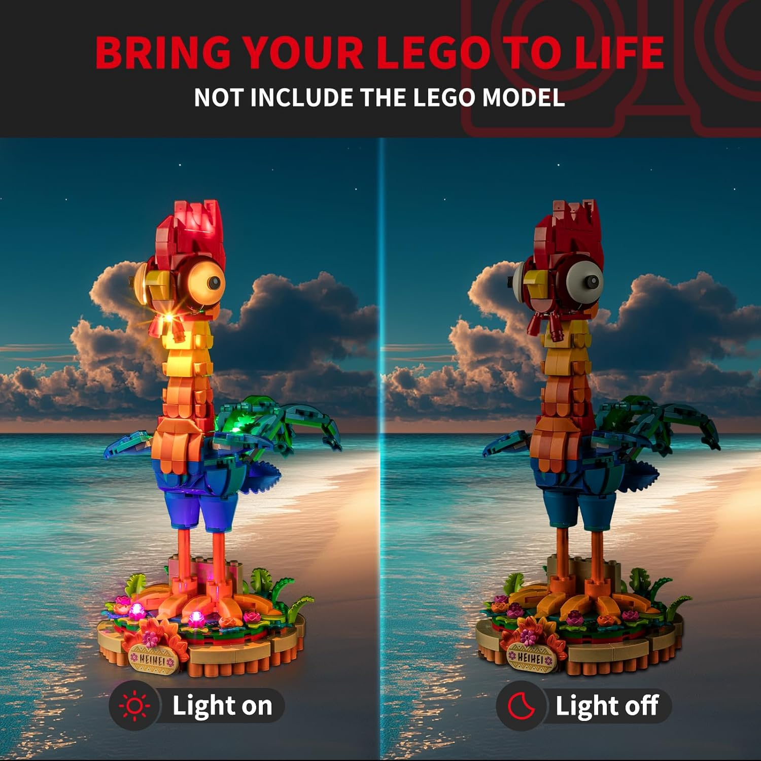 BRIKSMAX Light for  Heihei 43272 - Compatible with  Disney Building Blocks Model - without  Set image number 2