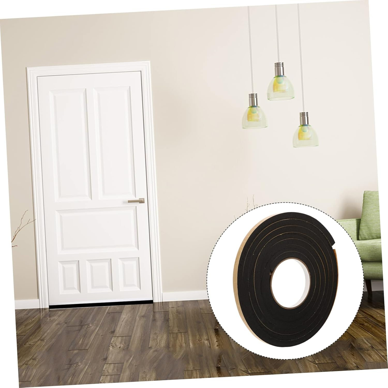 2Rolls Shockproof Foam Tape Eva Sealing Strip Window Seal Tape for Draft Stopper Heavy Duty Weather Seal image number 3