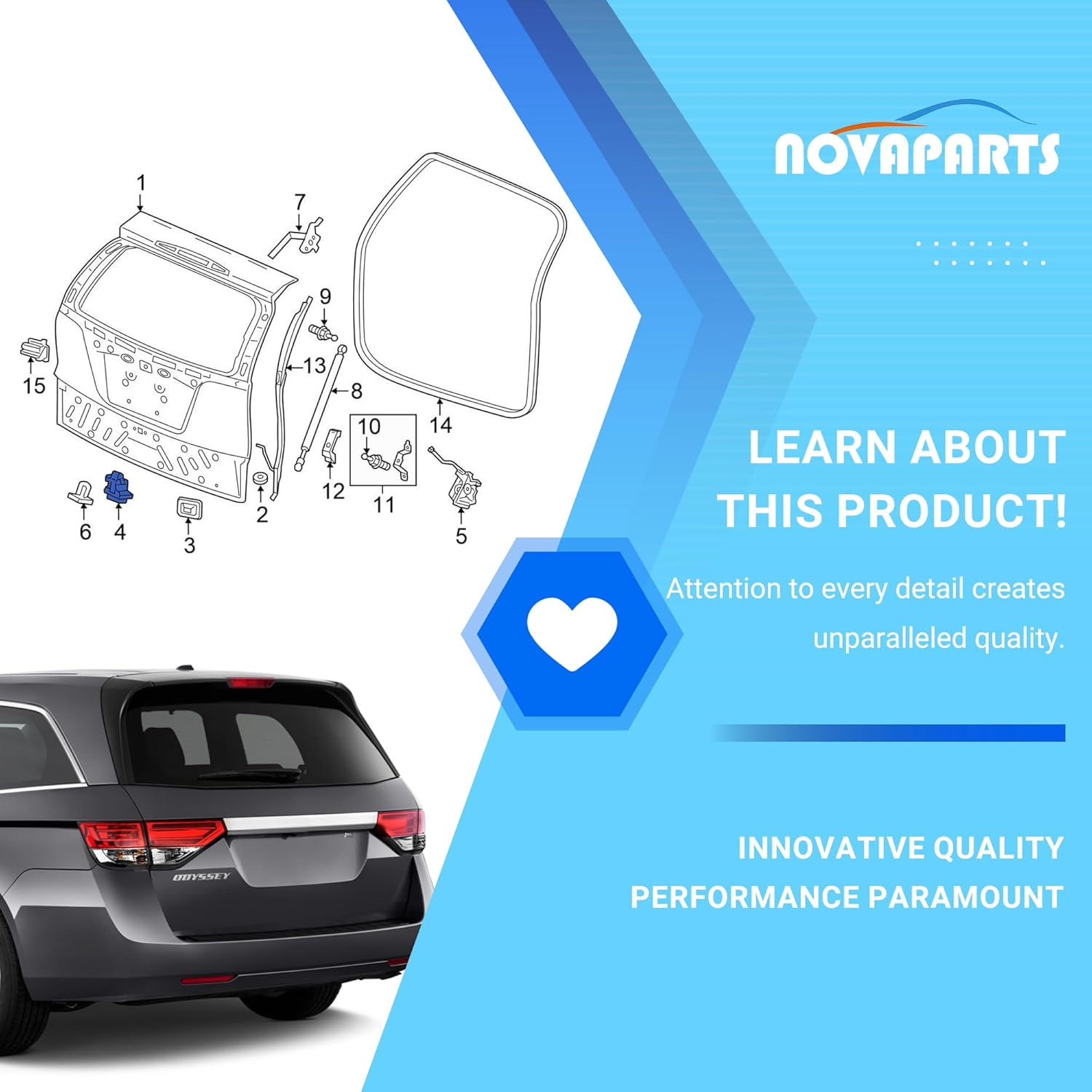 Rear Tailgate Lock Actuator 74800TF0J02 for Honda CR-V 2012-2016, Odyssey 2011-2017, Pilot 2012-2015 & RDX 2010-2012 Lock Assembly Replaces # 74800-TF0-J02 74800-TF0-J01 image number 6